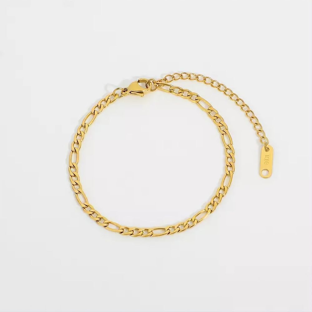 ✨️New Vintage Minimalist Classic 18K Gold Plated Chain Bracelet Stainless Steel